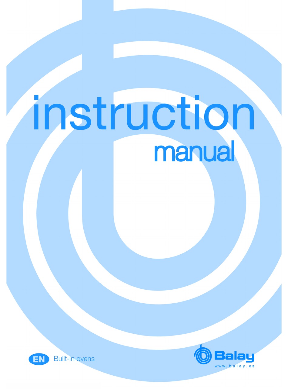 BALAY 3HB506BP INSTRUCTION MANUAL Pdf Download | ManualsLib