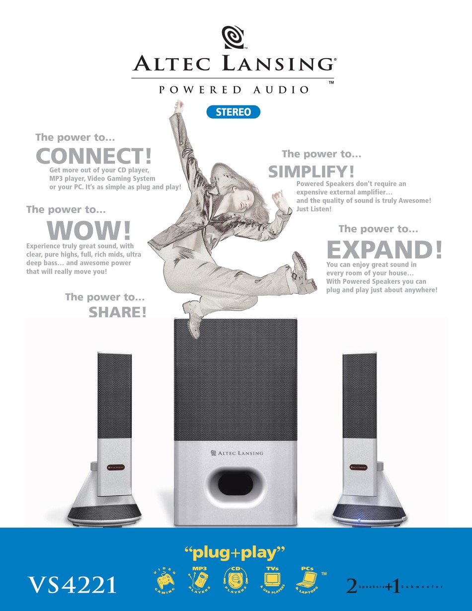 ALTEC LANSING VS4221 SELLSHEET MANUAL Pdf Download ManualsLib