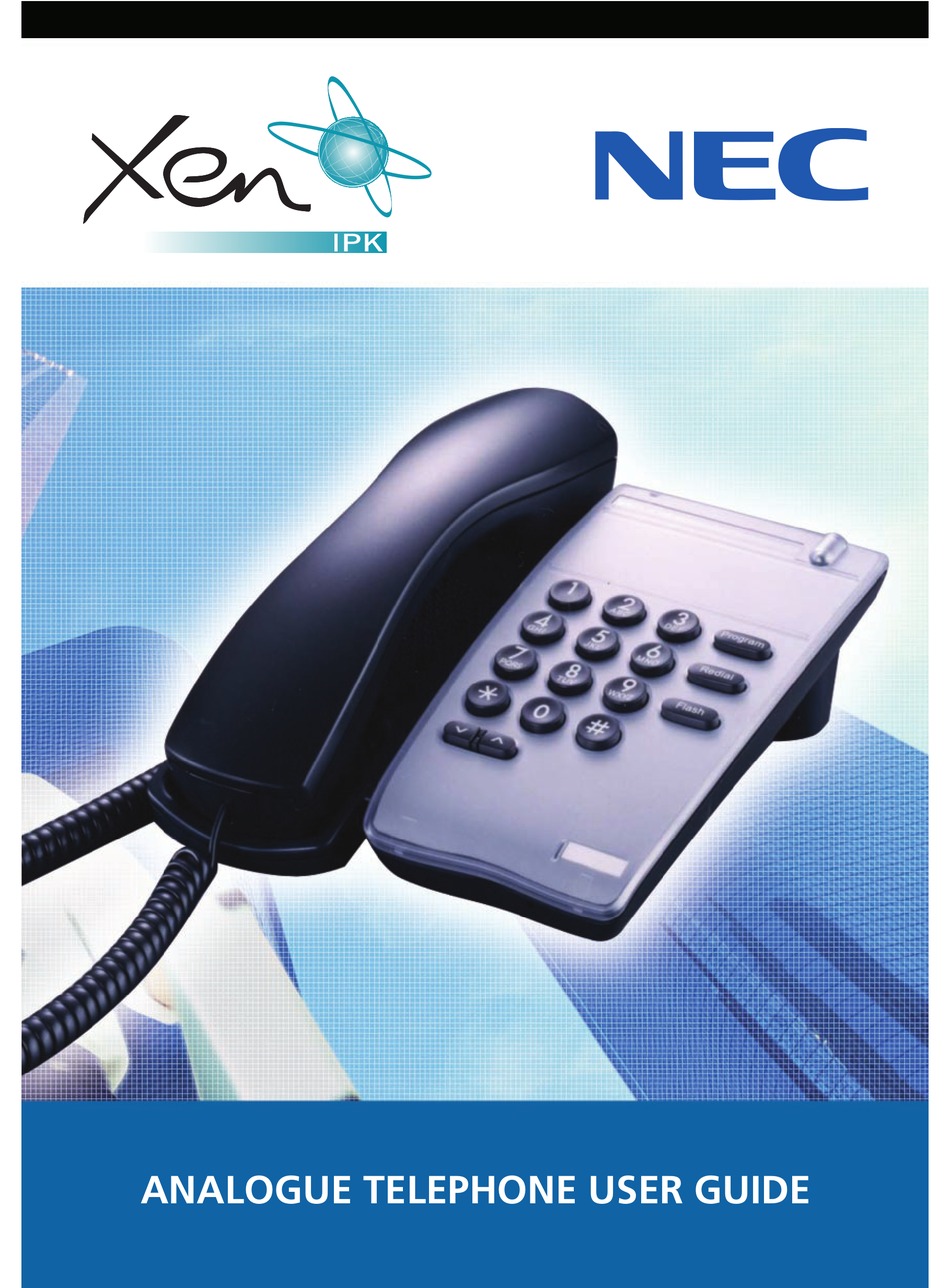 NEC XEN IPK ANALOGUE TELEPHONE MANUAL Pdf Download ManualsLib