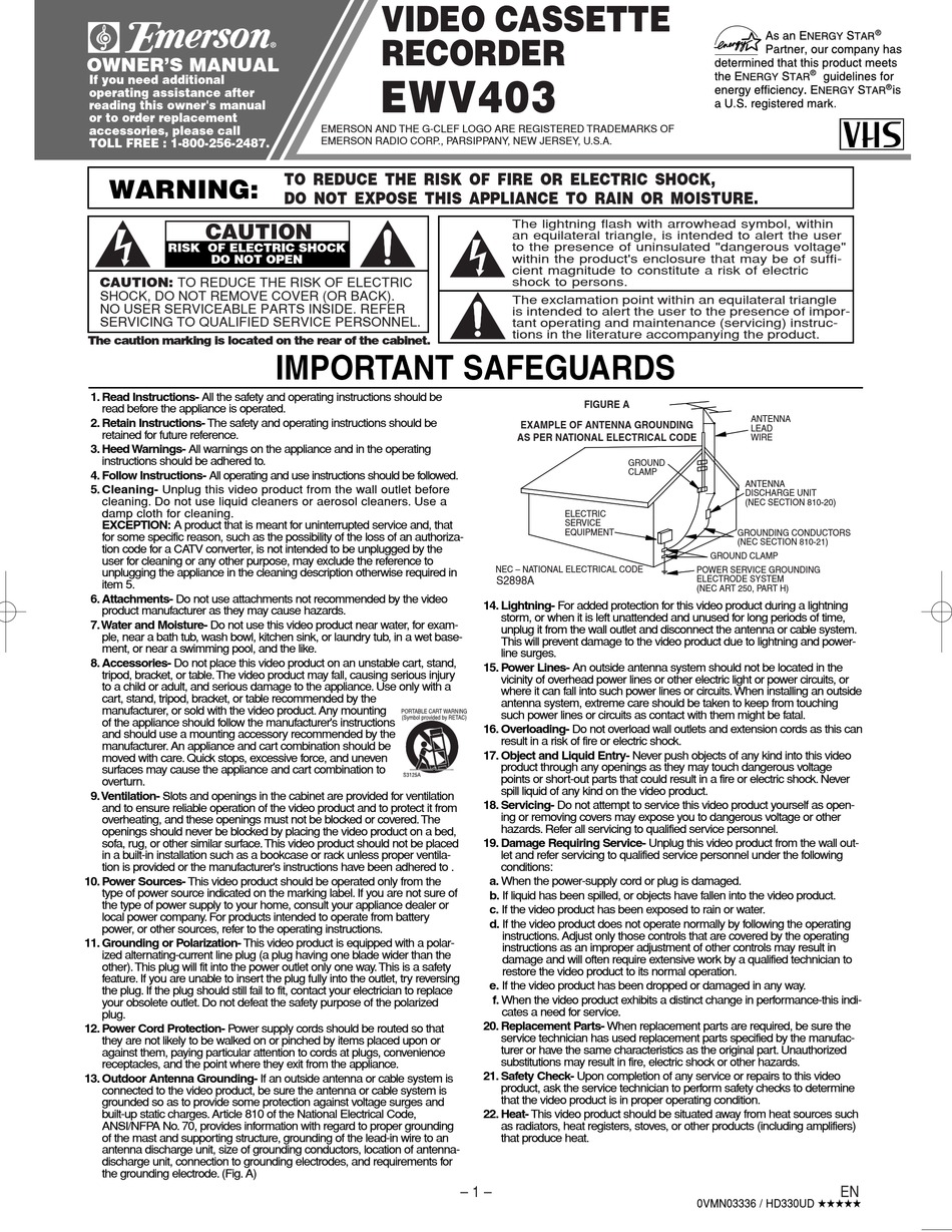 Emerson Mw7300w Owner's Manual