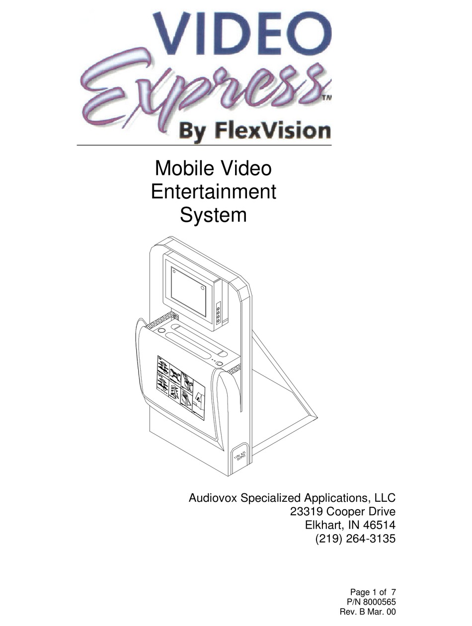 AUDIOVOX VIDEO EXPRESS MANUAL Pdf Download ManualsLib