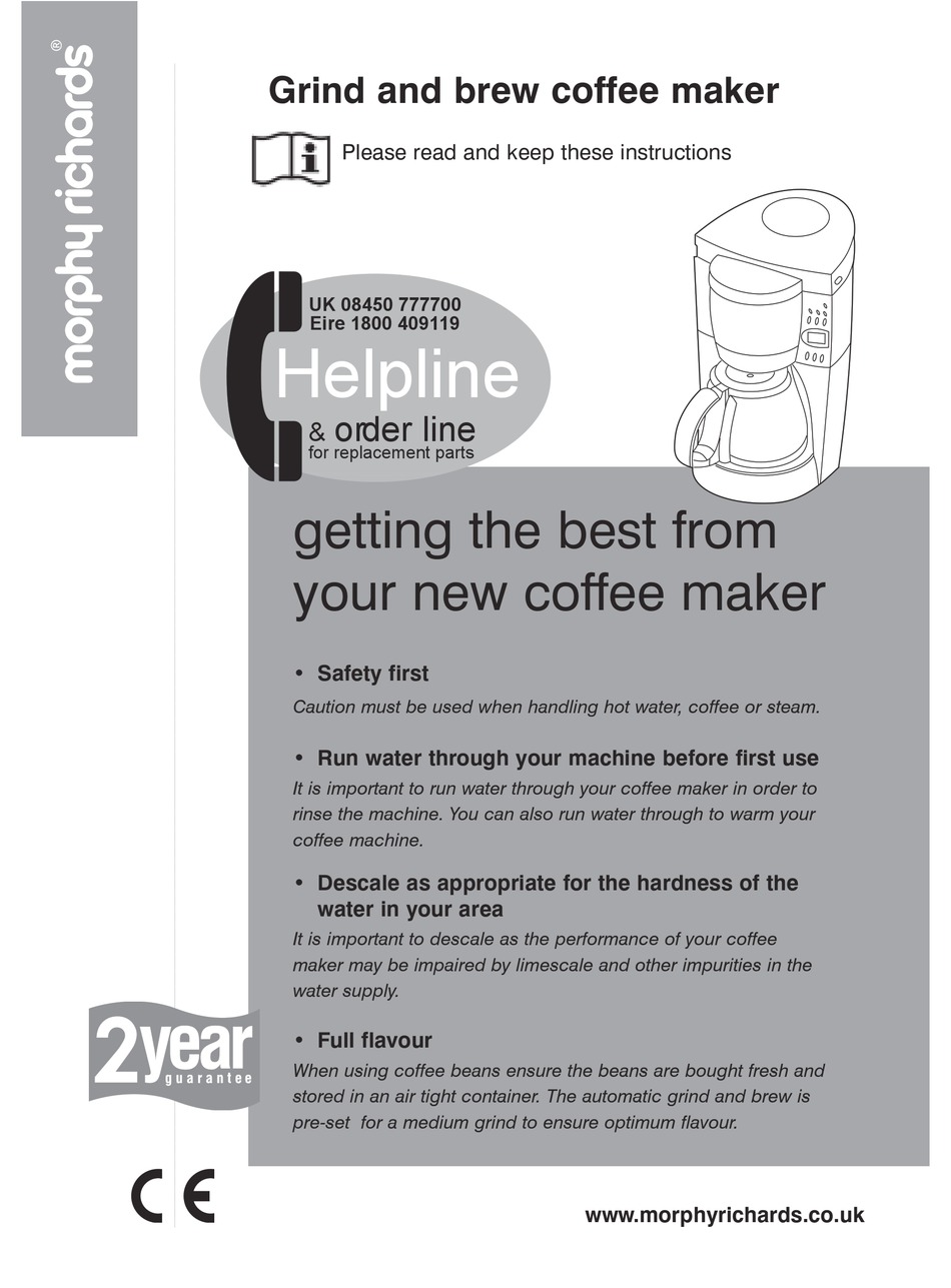 MORPHY RICHARDS IB47390 INSTRUCTIONS 