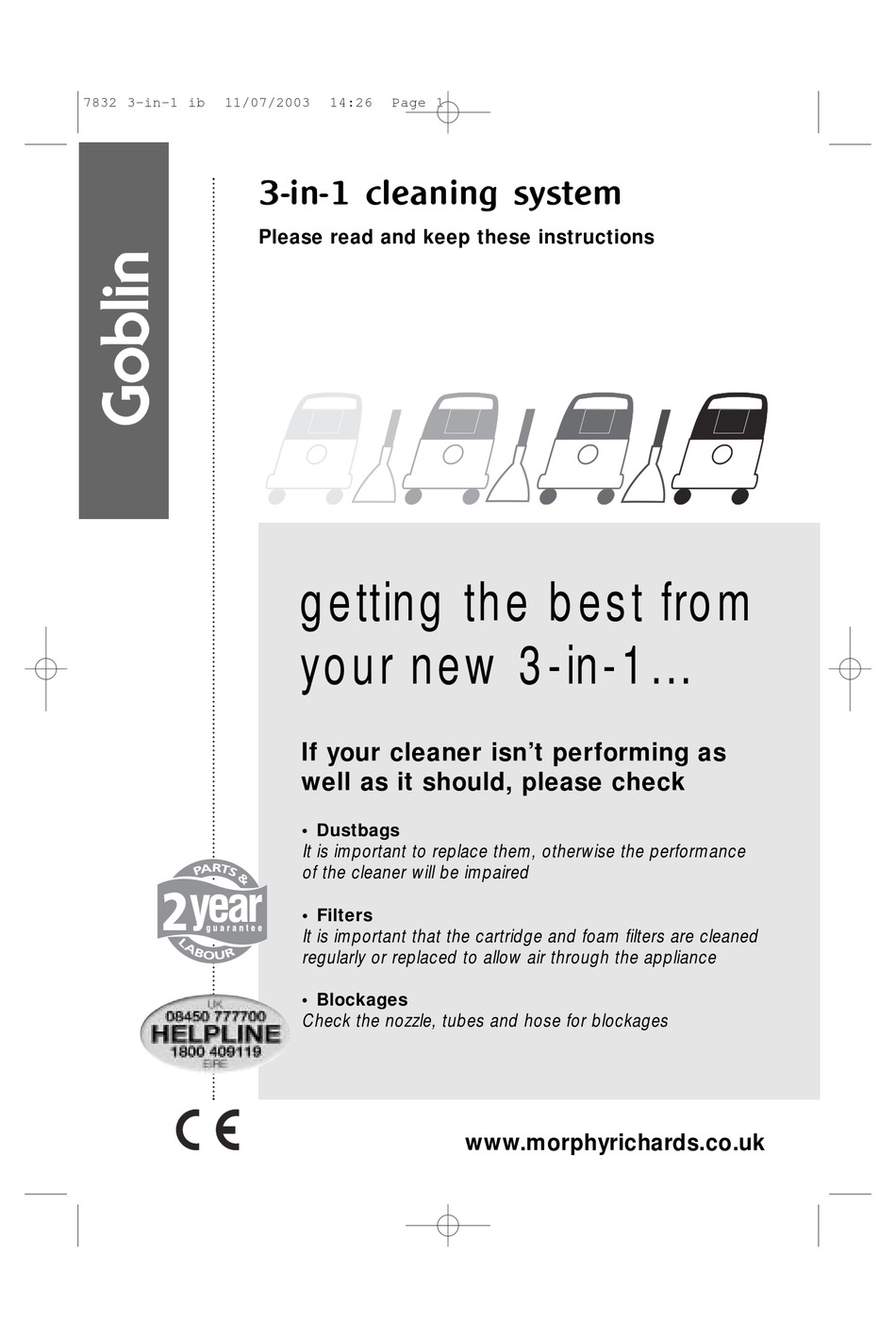 GOBLIN IB70222 INSTRUCTIONS MANUAL Pdf Download ManualsLib