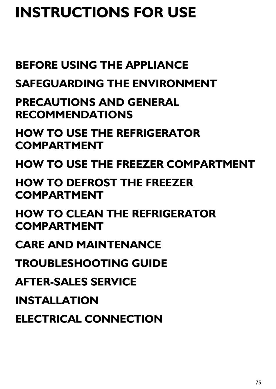 WHIRLPOOL ART 471 INSTRUCTIONS FOR USE MANUAL Pdf Download | ManualsLib