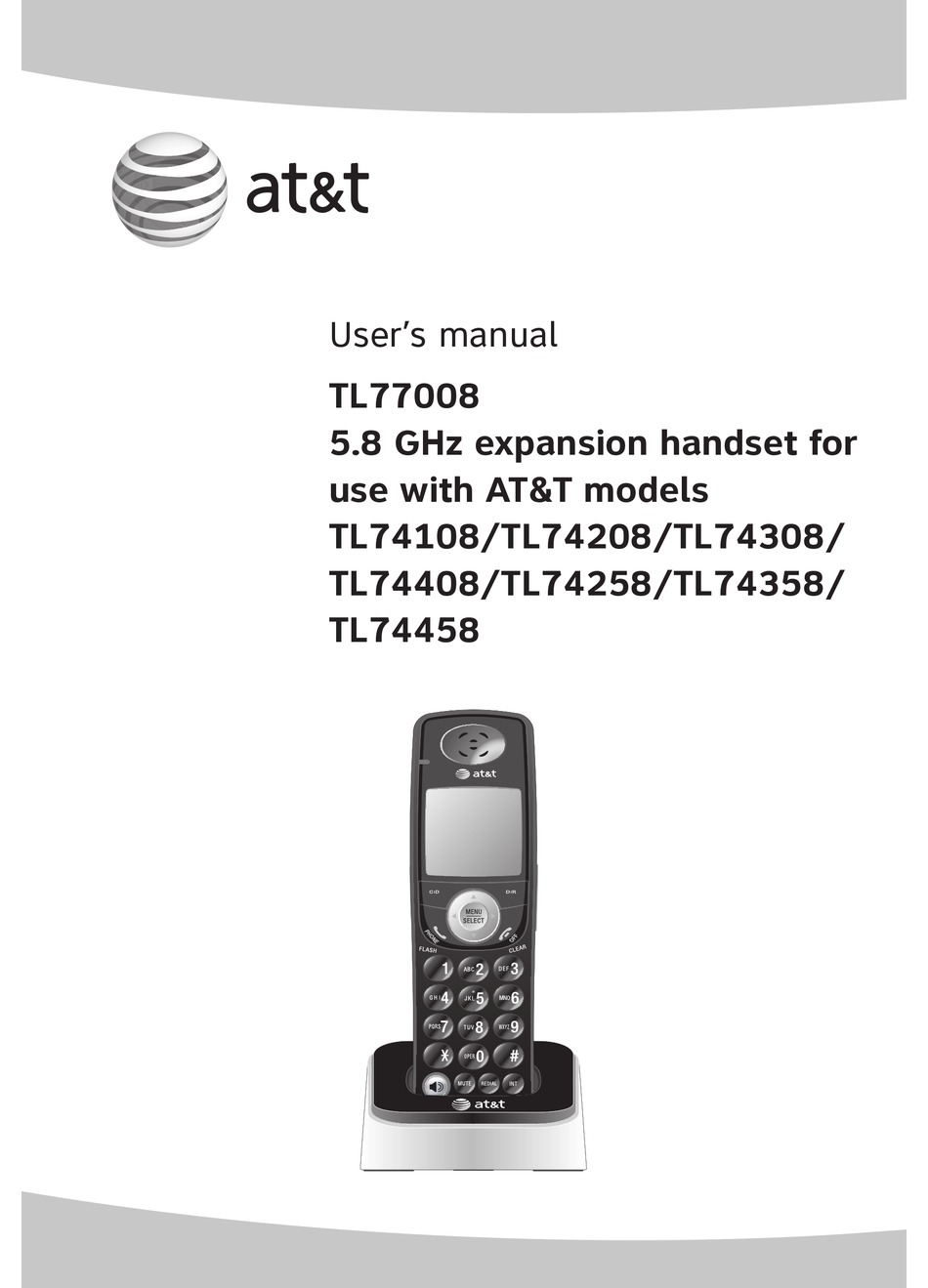 At T Tl74108 5 8 Dss Corded Cordless Answering System User Manual Pdf Download Manualslib