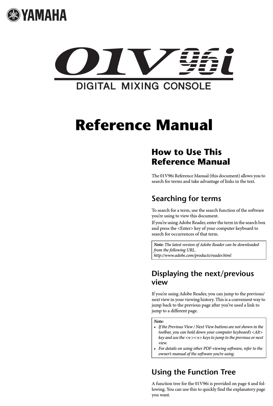 YAMAHA 01V96I REFERENCE MANUAL Pdf Download | ManualsLib