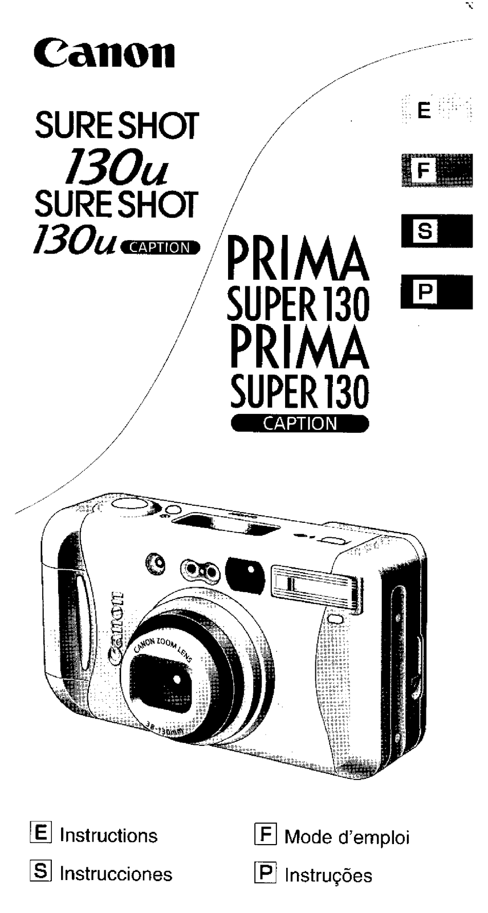CANON 130U SURE SHOT II 35MM CAMERA INSTRUCTIONS MANUAL Pdf Download