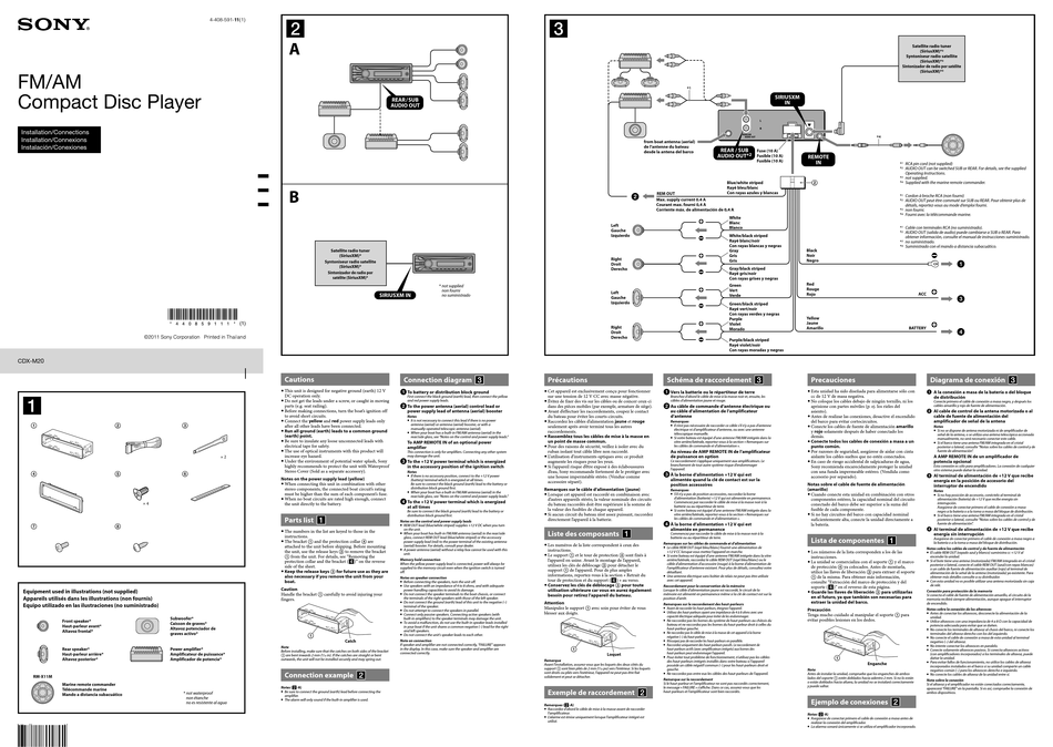 sony marine stereo wiring diagram - Wiring Diagram