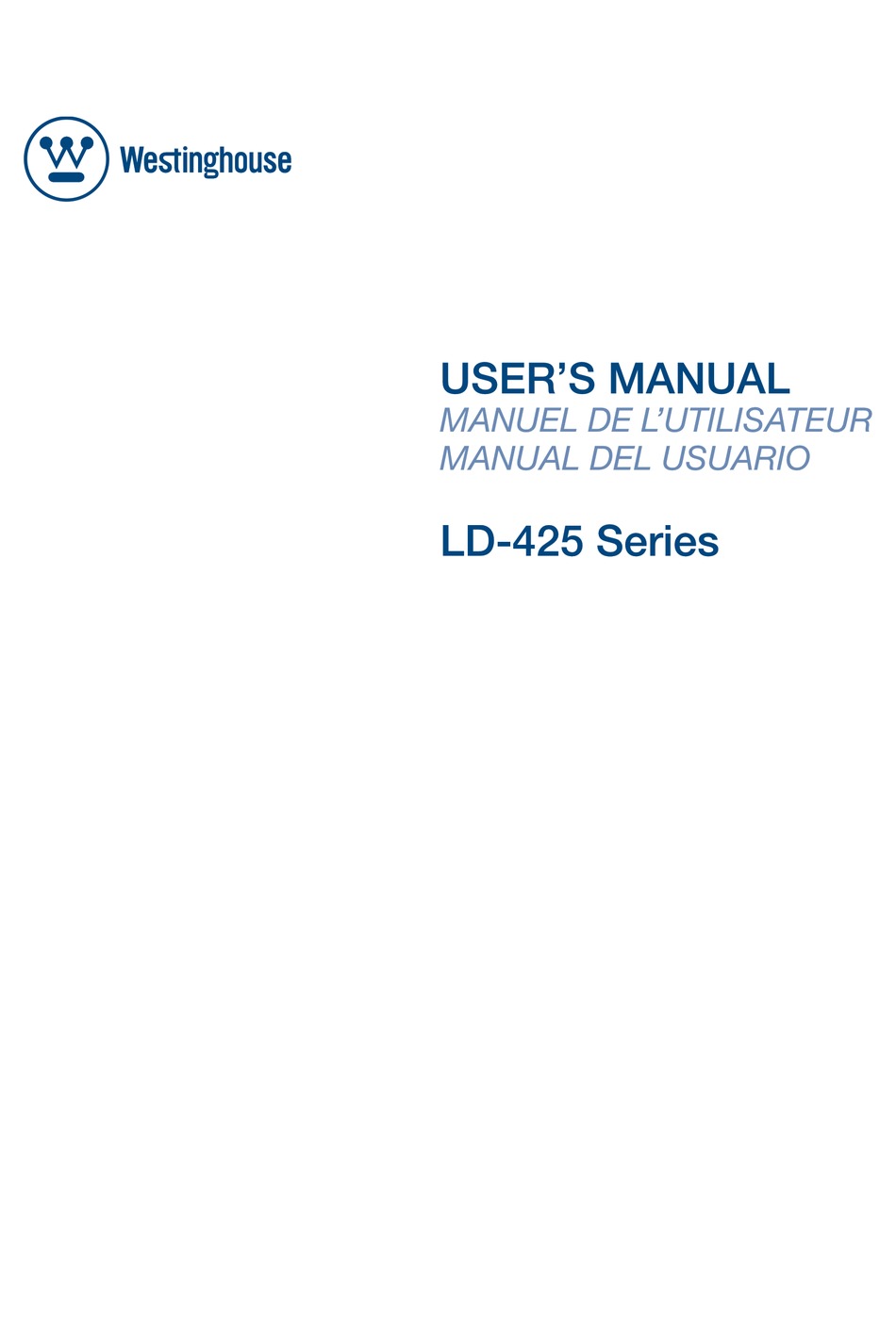 WESTINGHOUSE LD4258 USER MANUAL Pdf Download | ManualsLib