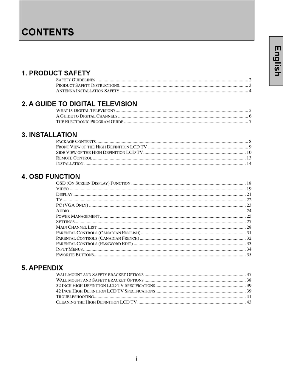 WESTINGHOUSE SK42H330S 42" LCD TV USER MANUAL Pdf Download ManualsLib