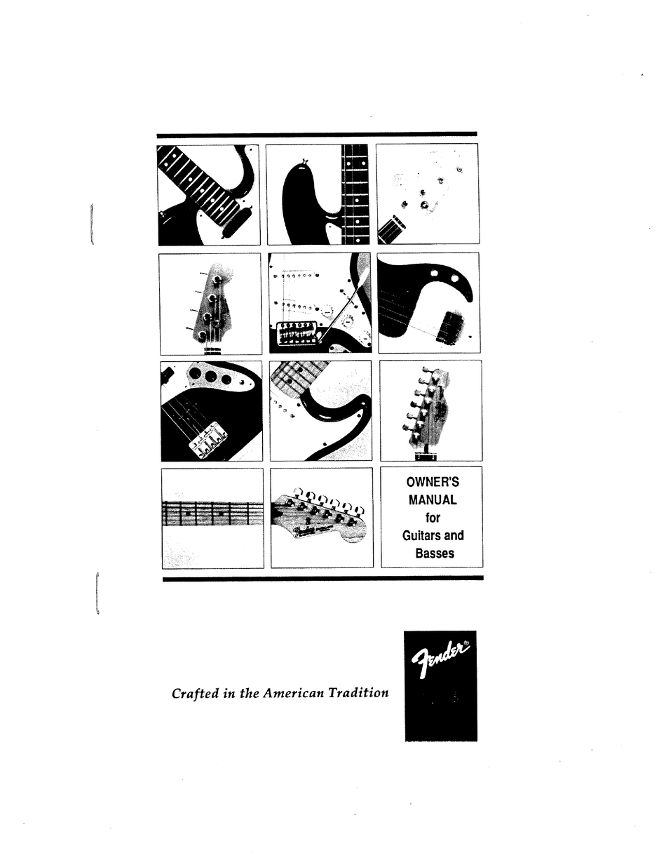 FENDER GUITARS AND BASSES MANUAL Pdf Download ManualsLib