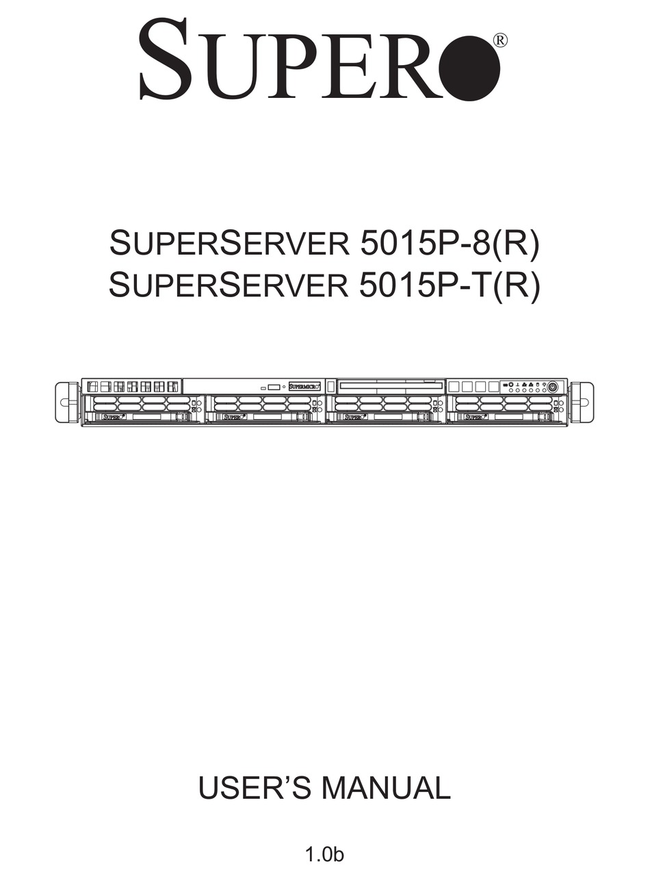 SUPERMICRO SUPERSERVER 5015P-8R USER MANUAL Pdf Download | ManualsLib