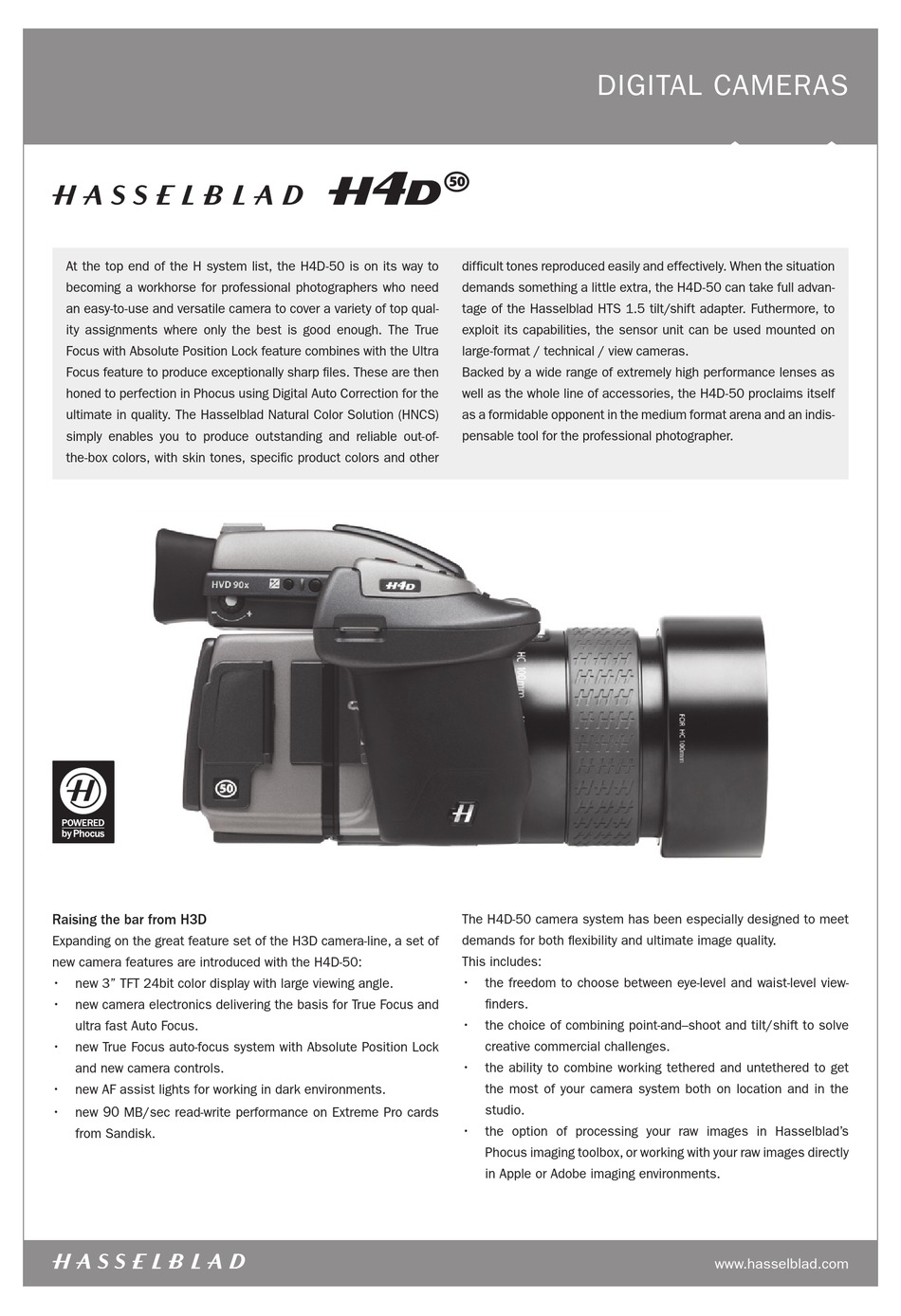 HASSELBLAD H4D-50 - BROCHURE V3 BROCHURE Pdf Download | ManualsLib