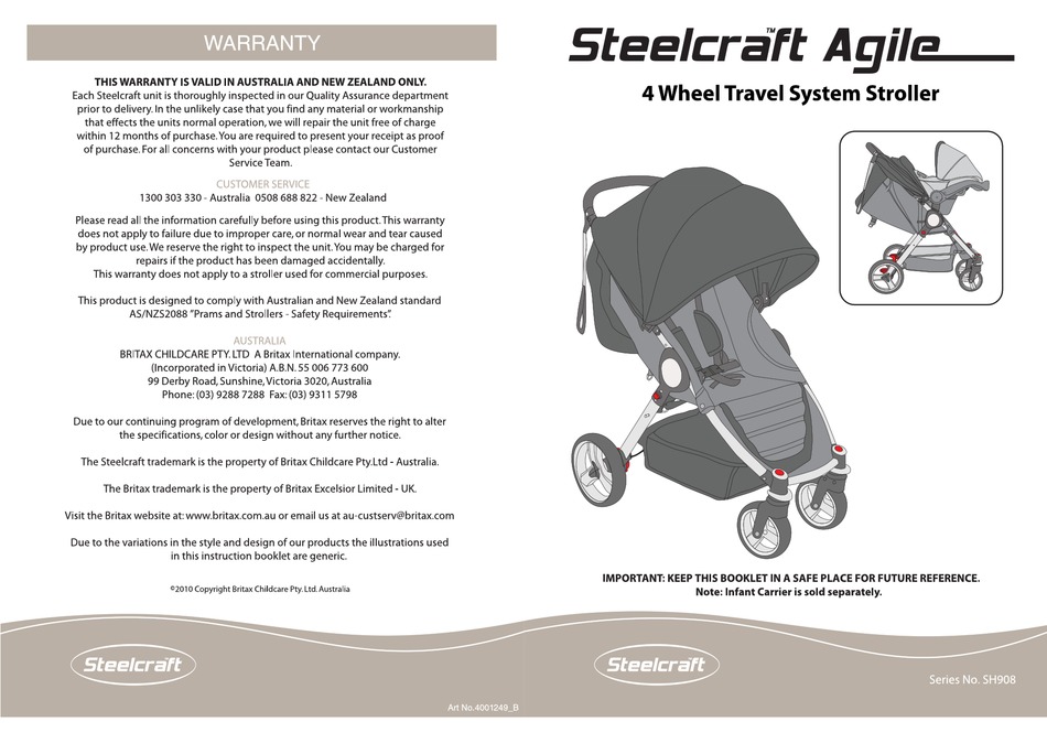 BRITAX STEELCRAFT AGILE MANUAL Pdf Download ManualsLib