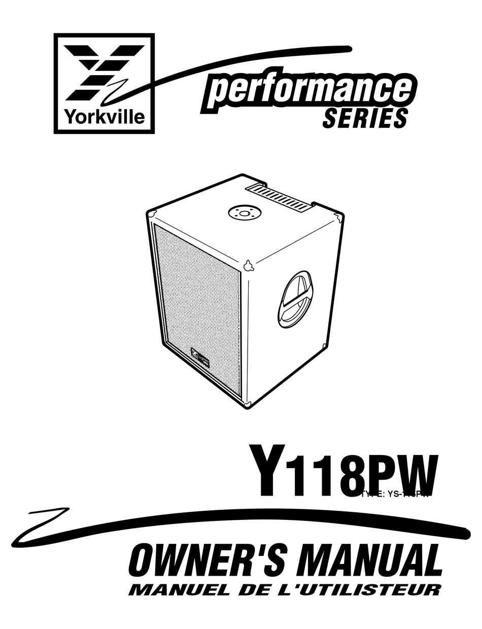 YORKVILLE Y118PW OWNER'S MANUAL Pdf Download ManualsLib