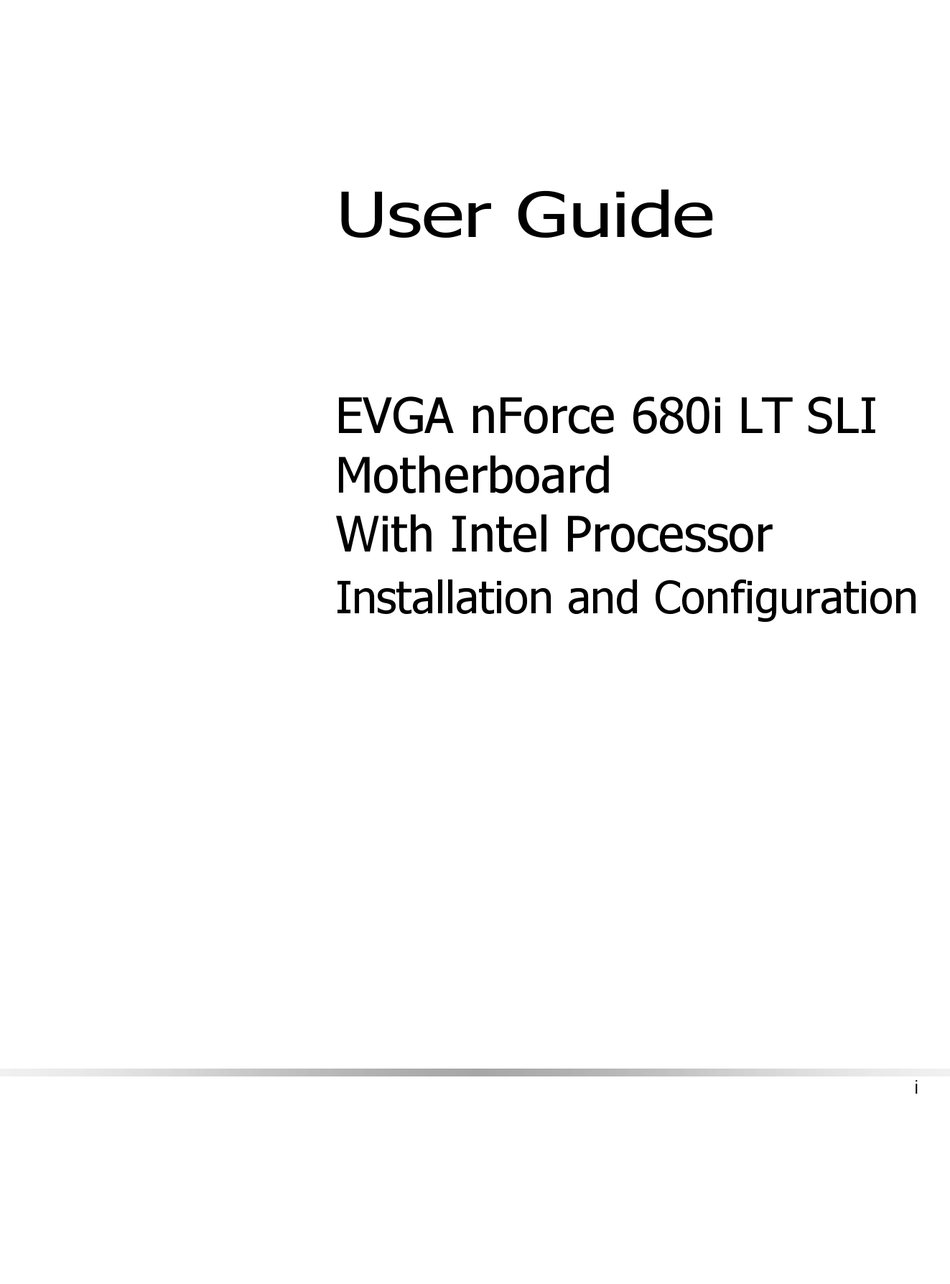 EVGA 680I - NFORCE LT SLI MOTHERBOARD USER MANUAL Pdf Download | ManualsLib