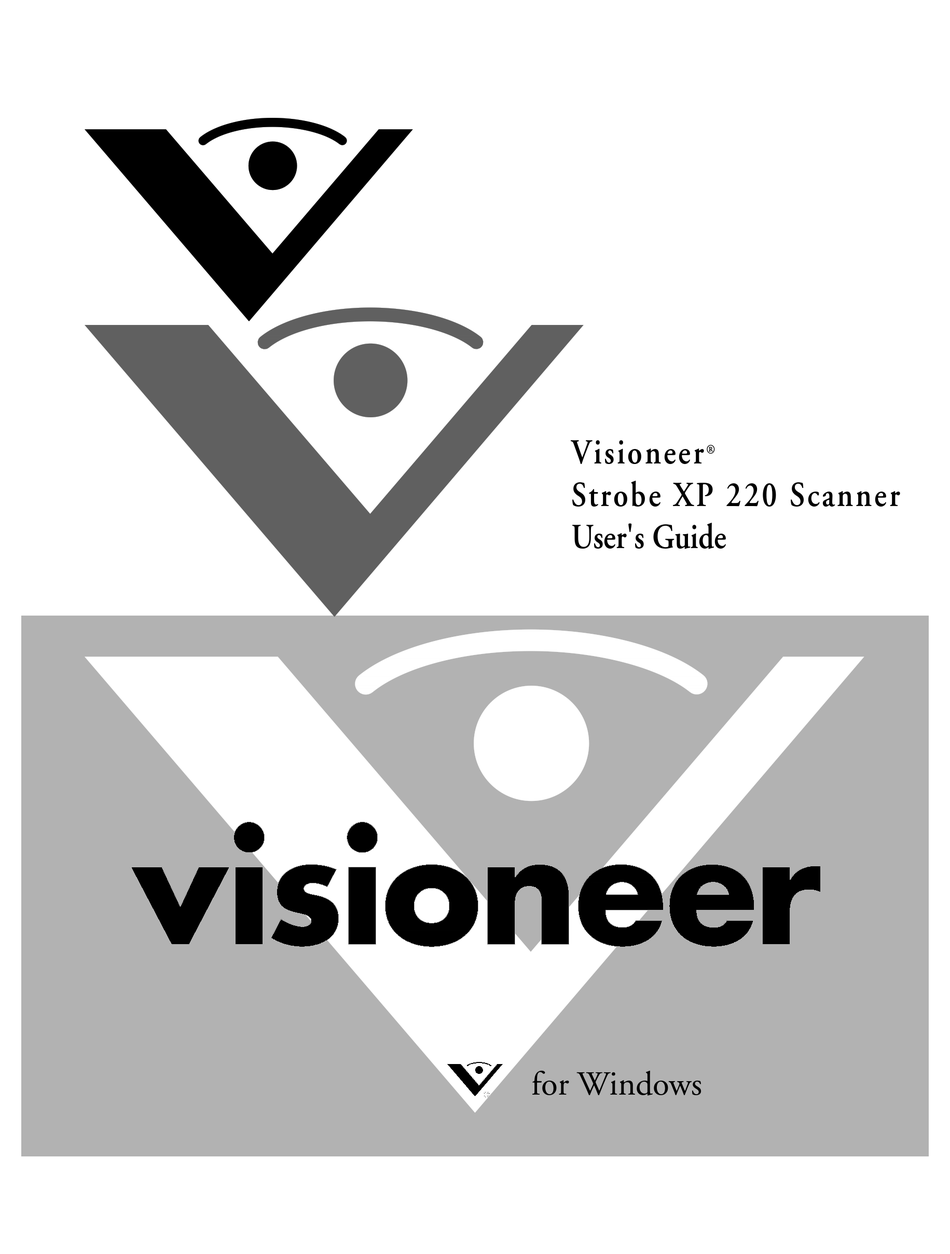 VISIONEER STROBE XP 220 USER MANUAL Pdf Download ManualsLib