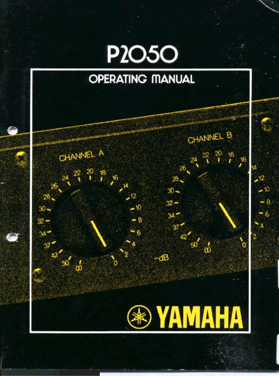 YAMAHA P2050 OPERATING MANUAL Pdf Download | ManualsLib