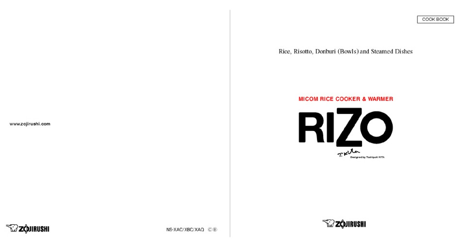 ZOJIRUSHI NSXAC05 COOKBOOK Pdf Download ManualsLib
