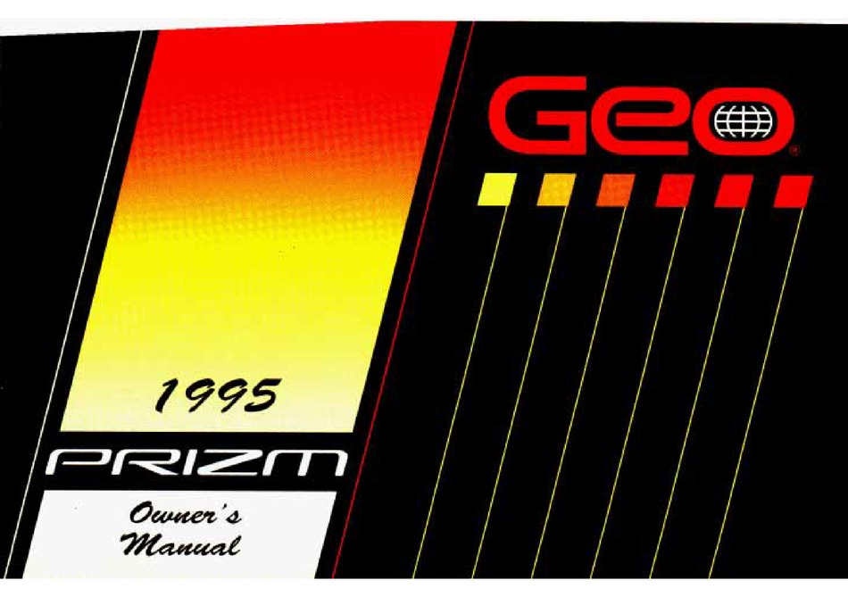 1995 95 Geo Prizm Dealer Sales Brochure Literature 23 Pages BR106 