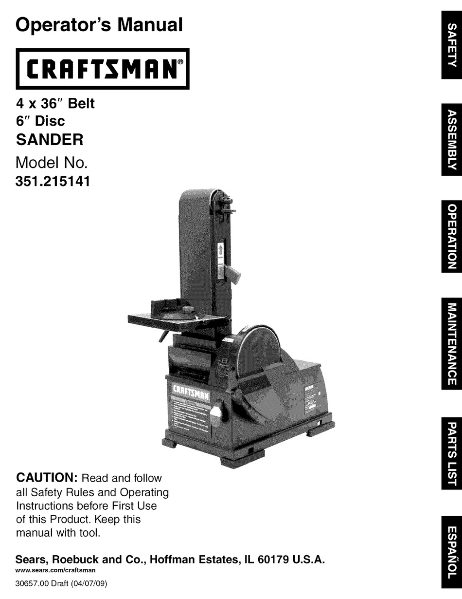 craftsman disc sander