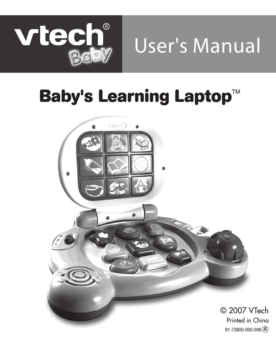 VTech Learning Laptop User manual : Free Download, Borrow, and