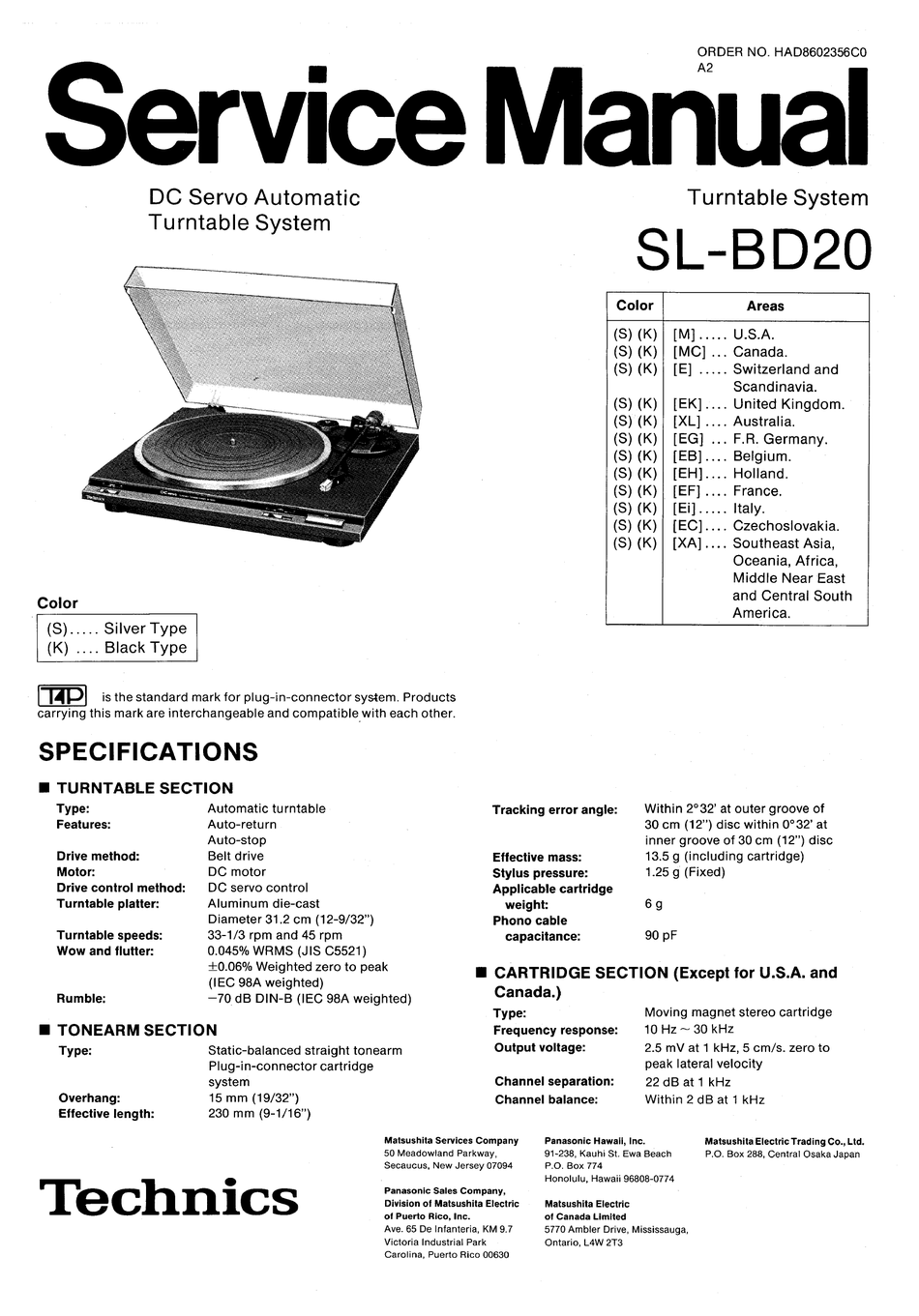 TECHNICS SL-BD20D SERVICE MANUAL Pdf Download | ManualsLib
