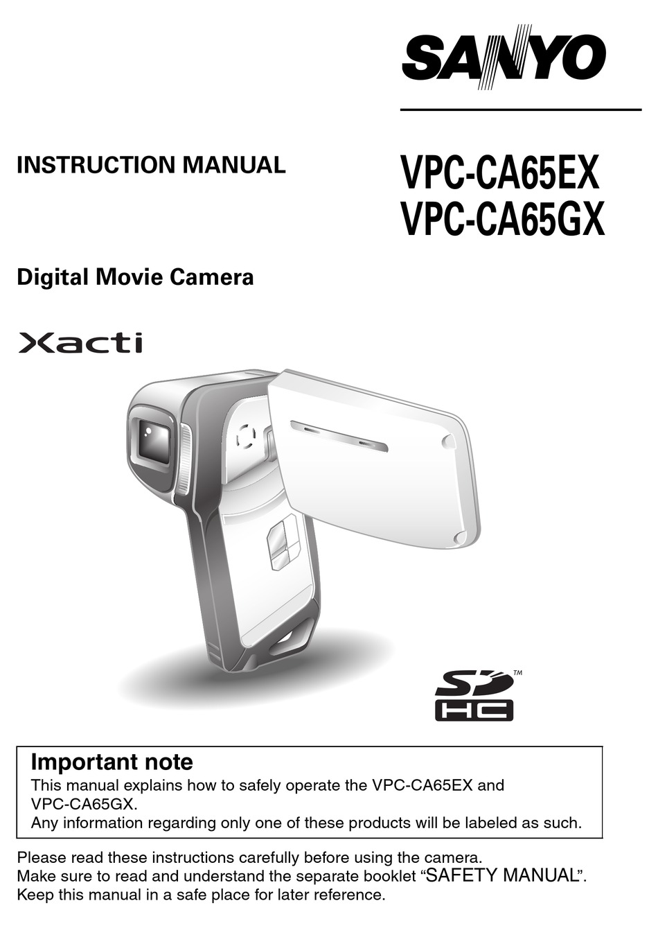 Sanyo Xacti VPC-CA6 Camcorder External Microphone