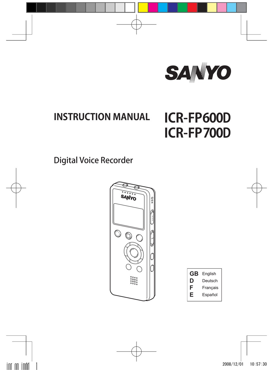 ICR-EH800D Sanyo ICR-EH800D Digital Voice Recorder 