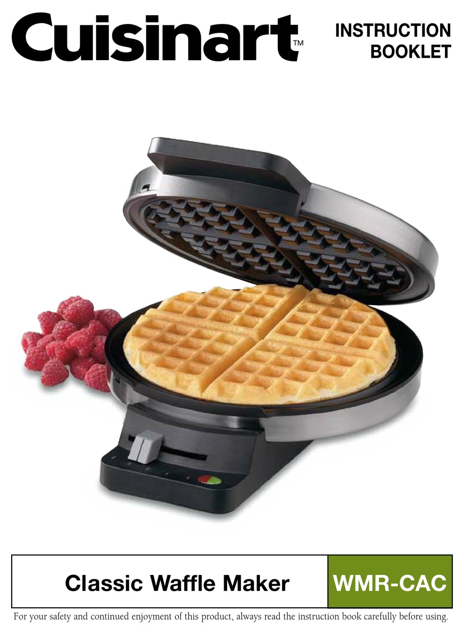 CUISINART WMR-C - CLASSIC ROUND WAFFLE MAKER INSTRUCTION ...