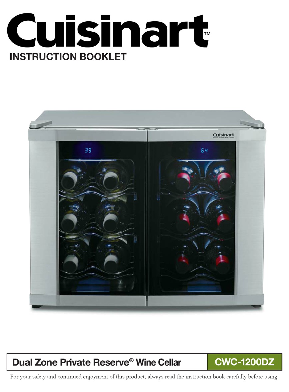 CUISINART PRIVATE RESERVE CWC1200DZ INSTRUCTION BOOKLET Pdf Download