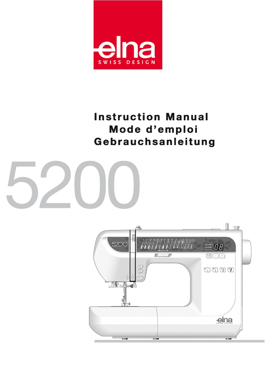 ELNA 5200 ANNEXE 106 INSTRUCTION MANUAL Pdf Download ManualsLib