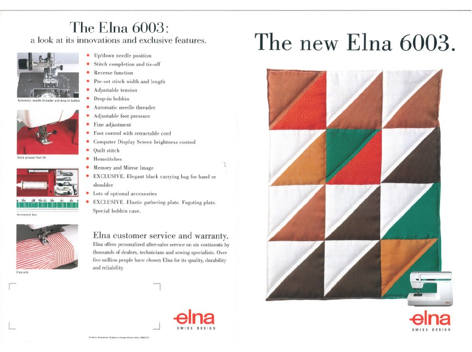 ELNA 6003 LEAFLET MANUAL Pdf Download ManualsLib