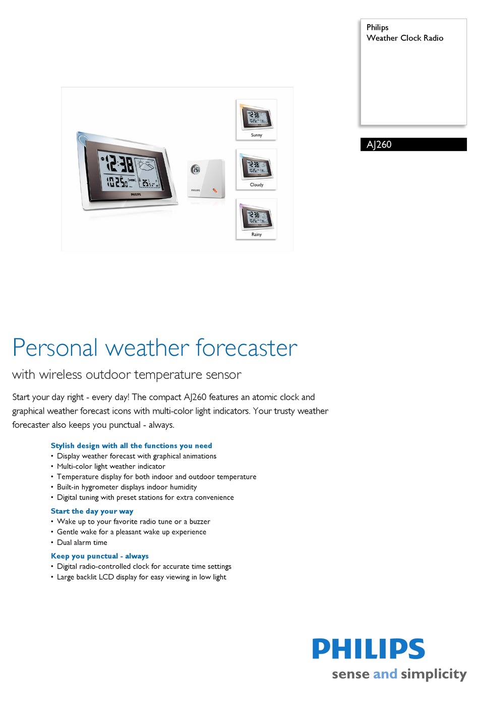 PHILIPS AJ260 SPECIFICATIONS Pdf Download ManualsLib