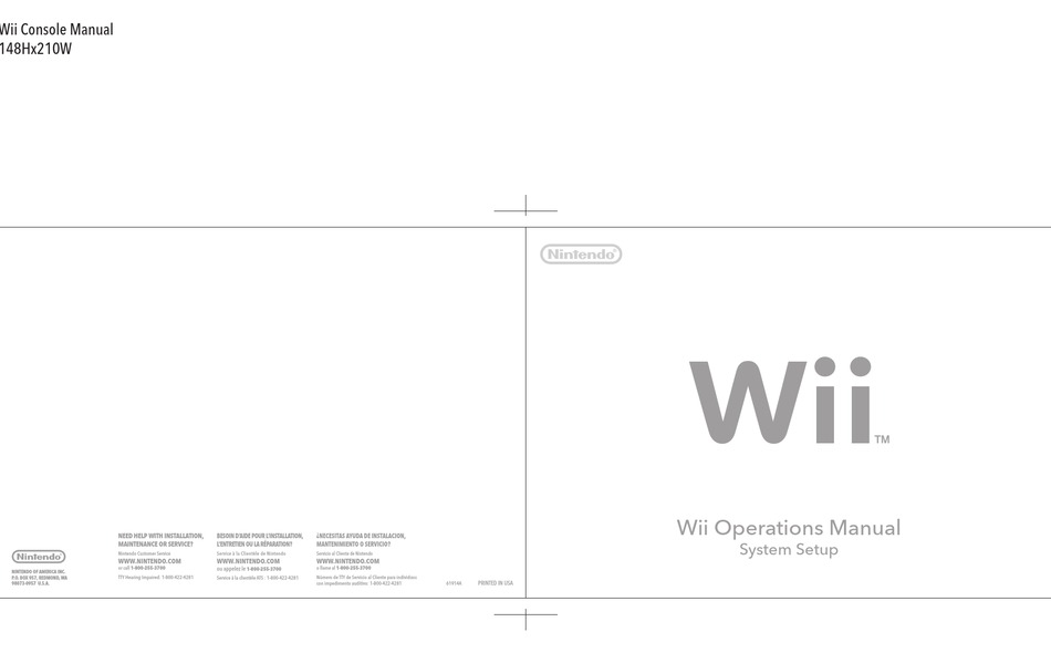 NINTENDO WII OPERATION MANUAL Pdf Download ManualsLib