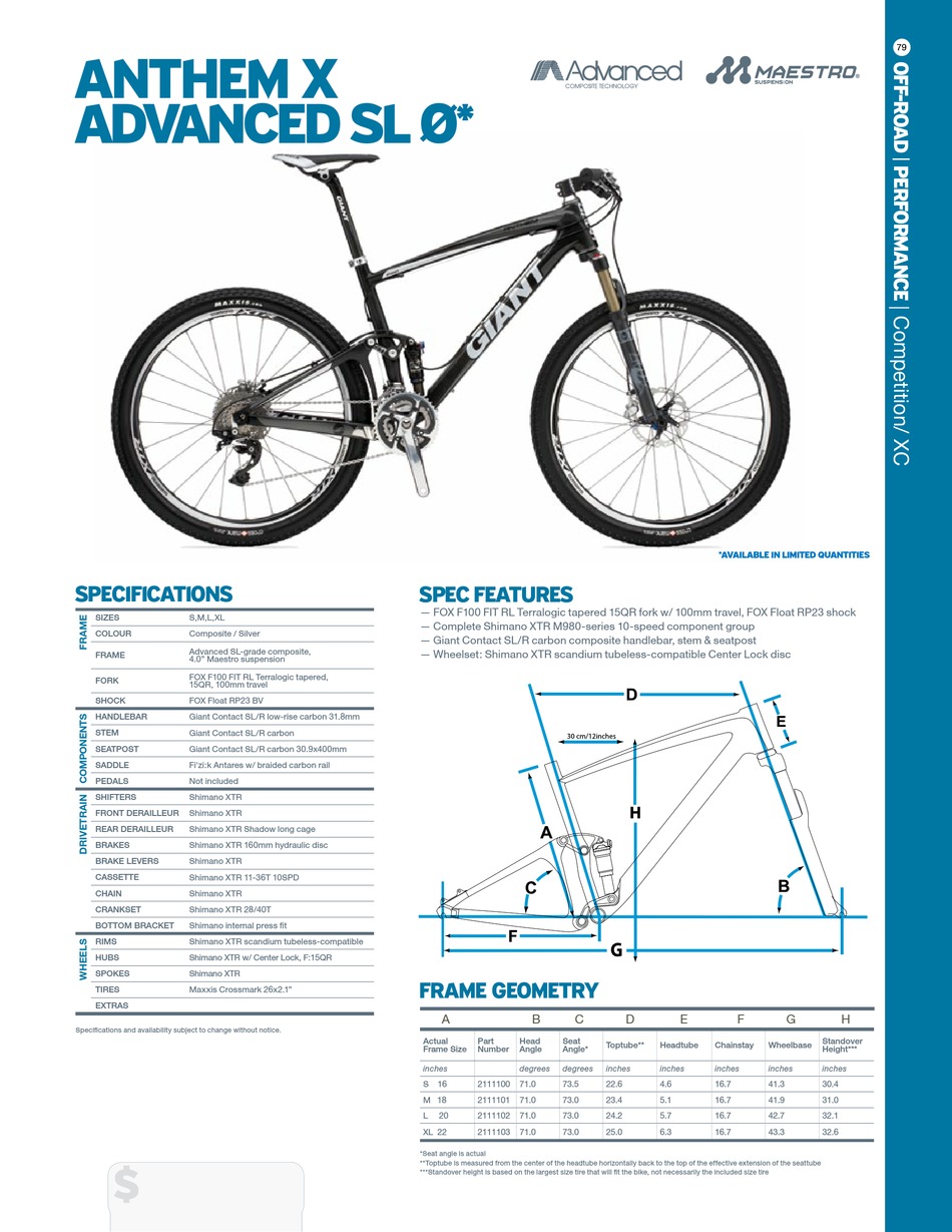 giant anthem x advanced sl