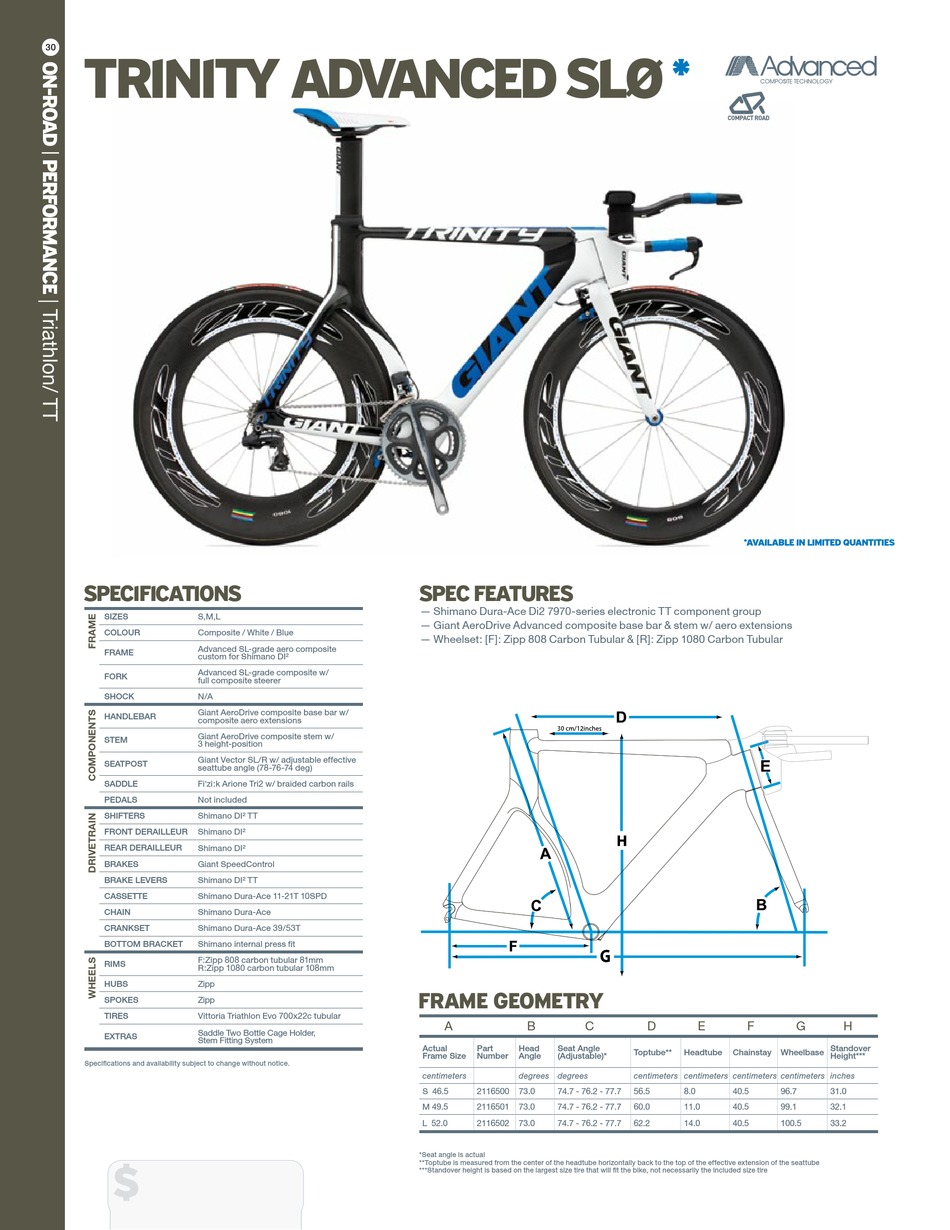 GIANT TRINITY ADVANCED SL0 DATASHEET 
