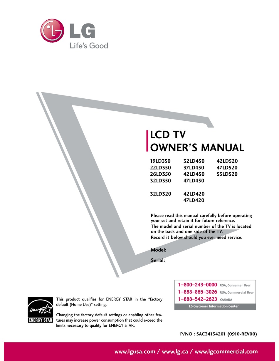 LG 22LD350C OWNER'S MANUAL Pdf Download | ManualsLib