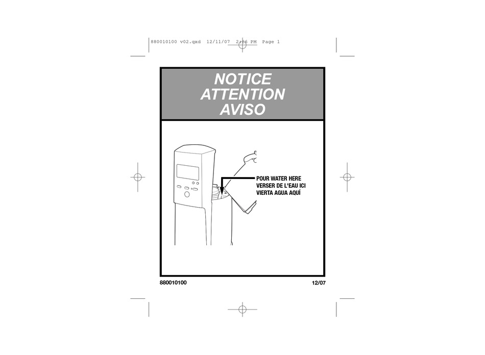 HAMILTON BEACH 47334 - BREWSTATIONTM PRO 12 CUP COFFEEMAKER NOTICE Pdf