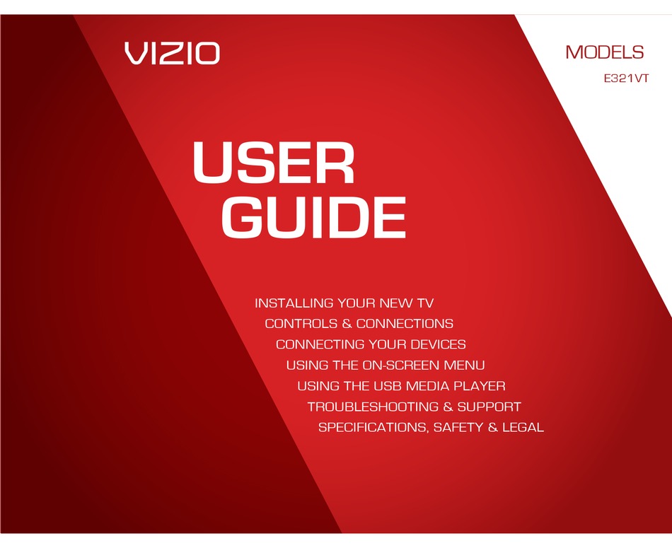 VIZIO E321VT USER MANUAL Pdf Download | ManualsLib