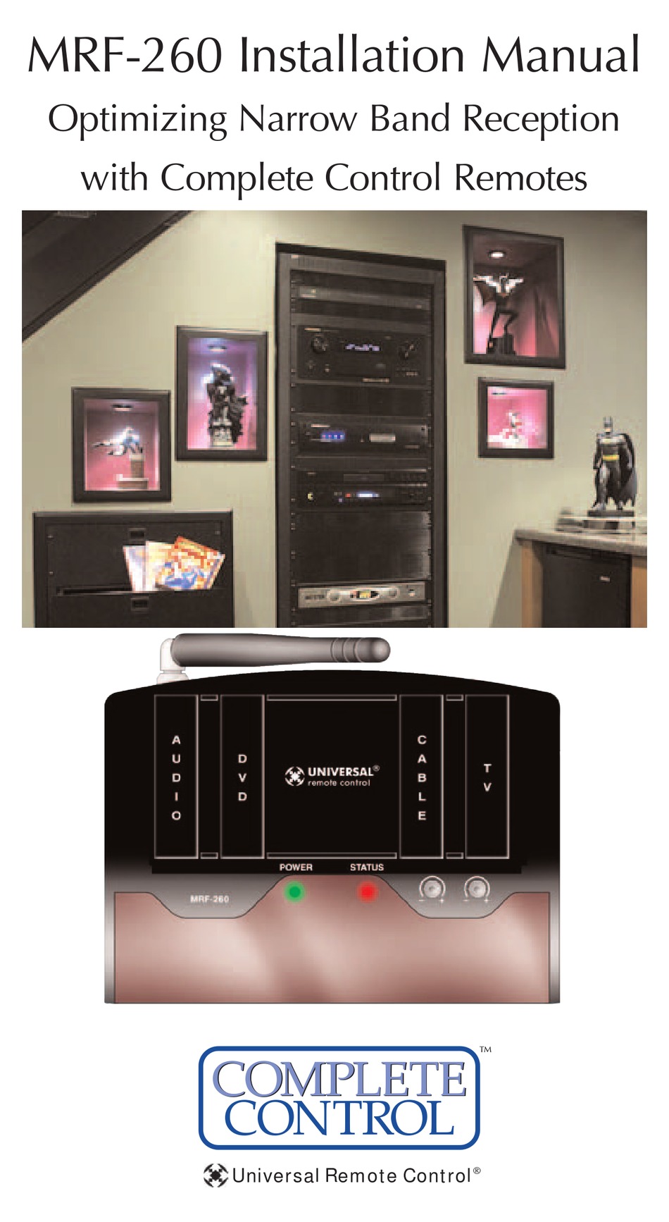 UNIVERSAL REMOTE CONTROL COMPLETE CONTROL MRF260 INSTALLATION MANUAL