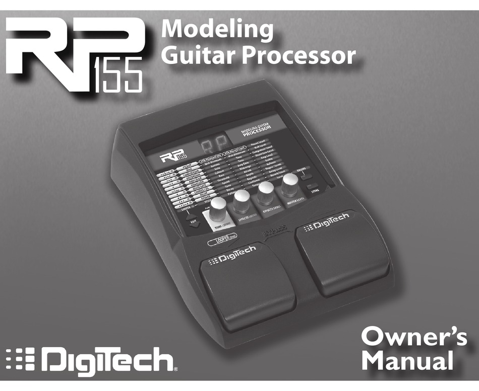 DIGITECH RP155 OWNER'S MANUAL Pdf Download | ManualsLib