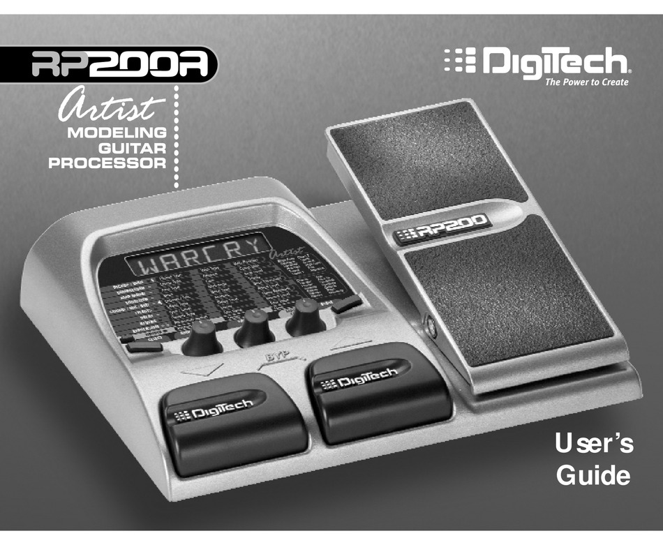 DIGITECH RP200A USER MANUAL Pdf Download | ManualsLib