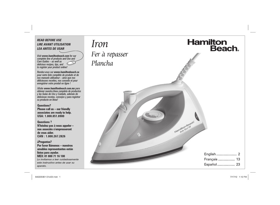 Resolviendo Problemas - Hamilton Beach 14671 Use \u0026 Care Manual [Page 32] |  ManualsLib