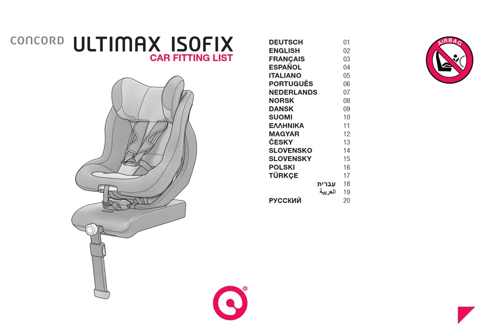 Original Bezug für Concord Ultimax Isofix NEU rosa 