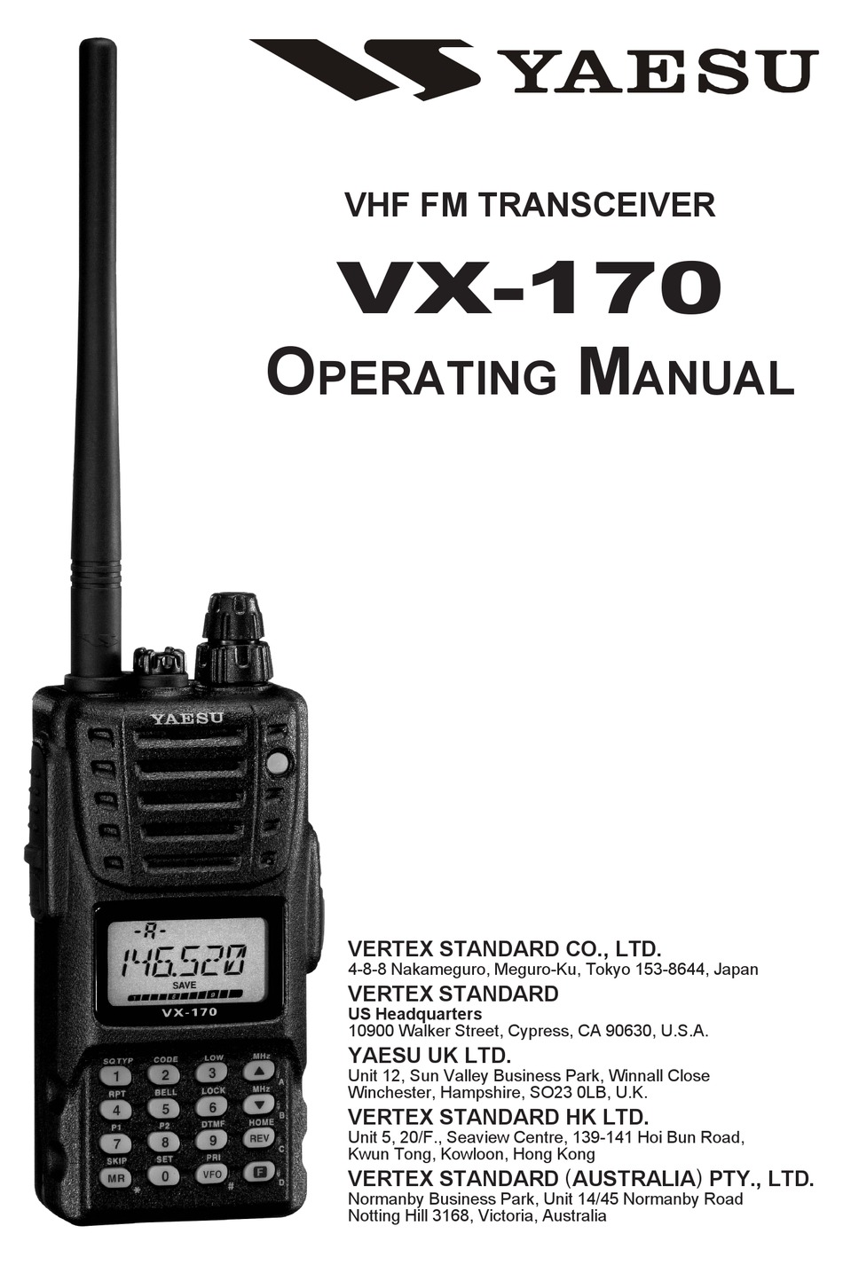 YAESU VX170 APRS MANUAL Pdf Download ManualsLib