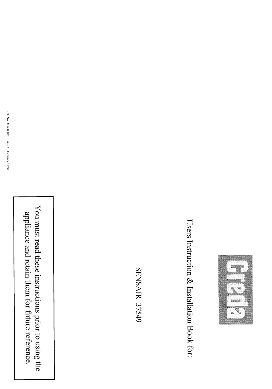 CREDA HB37549 INSTRUCTION AND INSTALLATION BOOK Pdf Download | ManualsLib