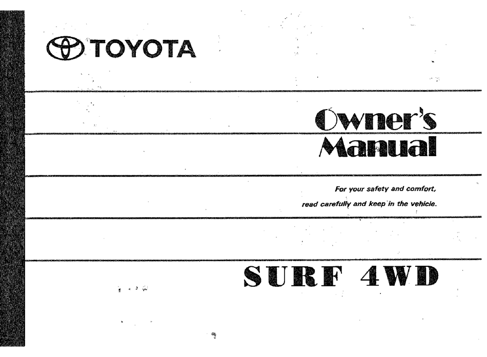 Toyota Hilux Surf 4wd Manual Pdf, Toyota Surf Power Window Wiring Diagram Pdf