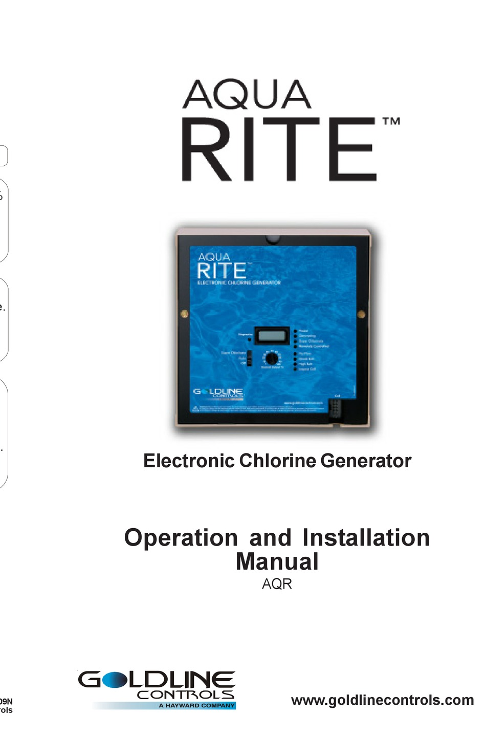 GOLDINE CONTROLS AQUA RITE OPERATION AND INSTALLATION MANUAL Pdf