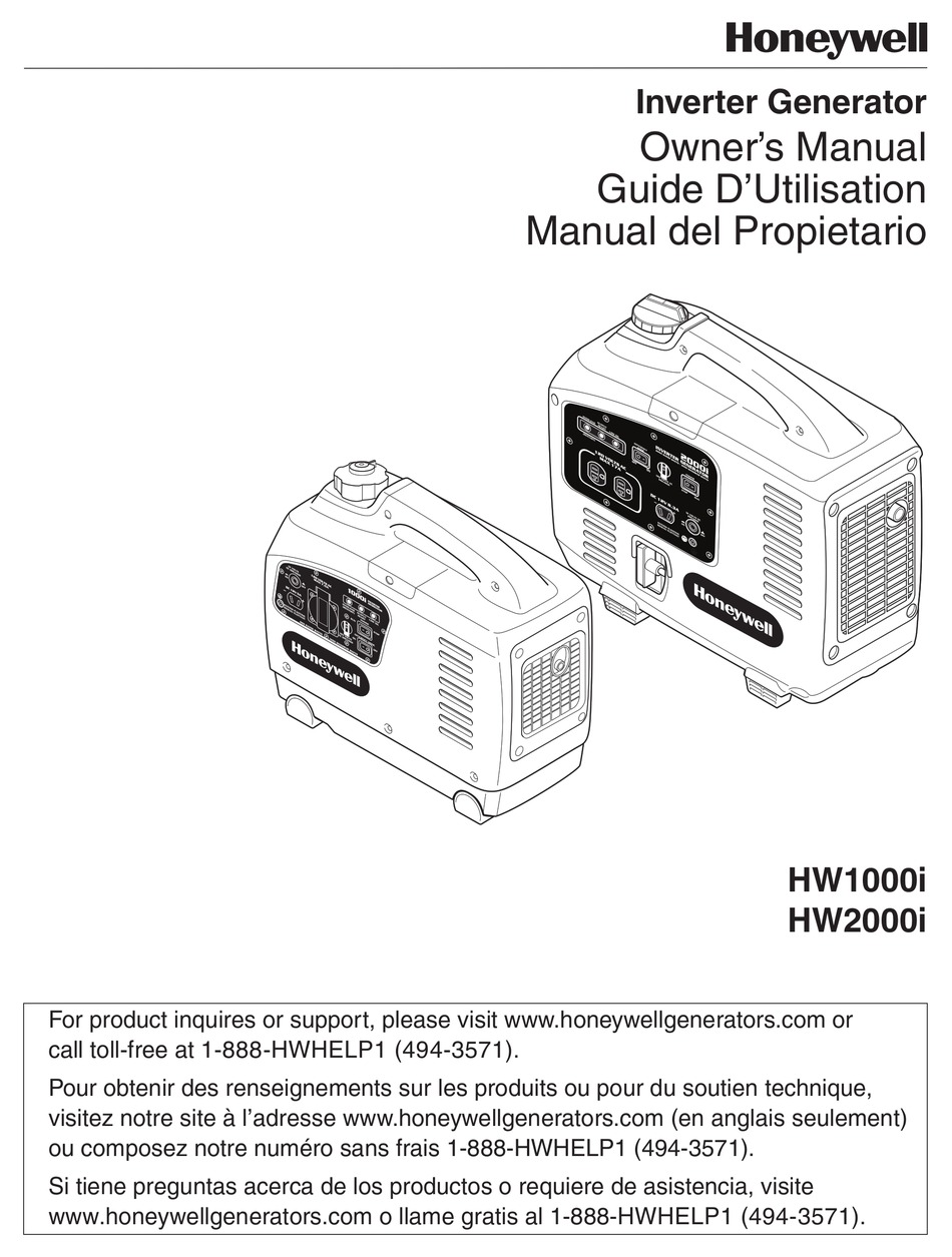 HONEYWELL HW2000I - PORTABLE INVERTER GENERATOR OWNER'S MANUAL Pdf Download | ManualsLib | Hw 2000i Inverter Wiring Diagram | | ManualsLib